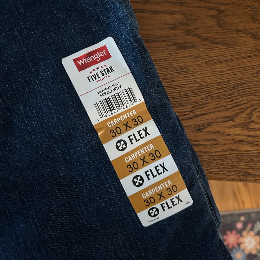 WRANGLER MENS FIVE STAR PREMIUM CARPENTER JEAN - Picture 3 of 3